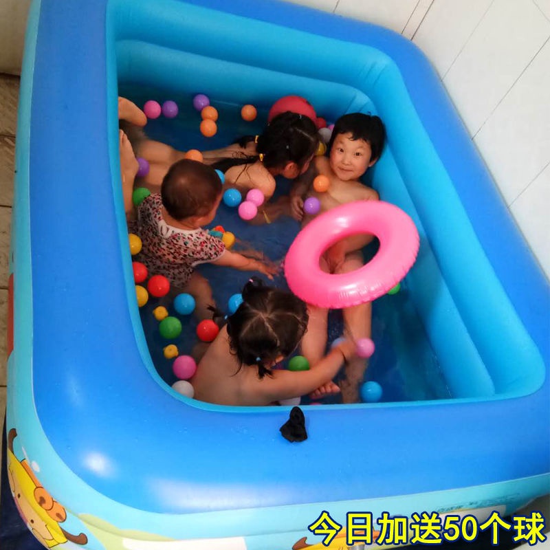 Chơi với nước bồn tắm massage tại nhà bể bơi đồ trẻ em trong đệm hơi bơm cho bé ngoài trời