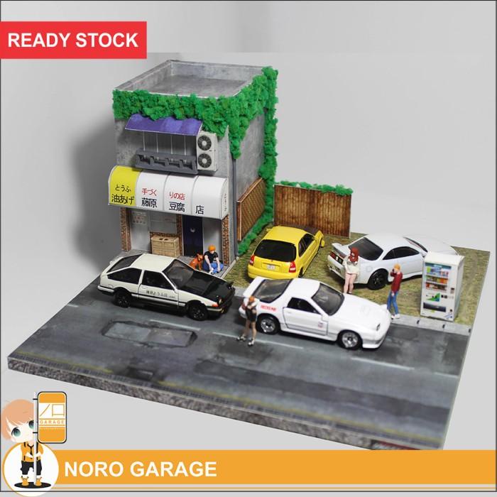 Paul14.Ban đầu Diorama Giảm Giá-D Fujiwara Takumi cửa hàng Đậu Nành. Tỉ Lệ 1:64 Độc Đáo Sáng Tạo