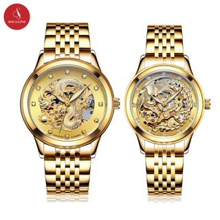[COMBO] Đồng hồ đôi LAOGESHI 3688 RỒNG & PHƯỢNG chính hãng (Mặt vàng) + Tặng hộp đựng đồng hồ thời trang