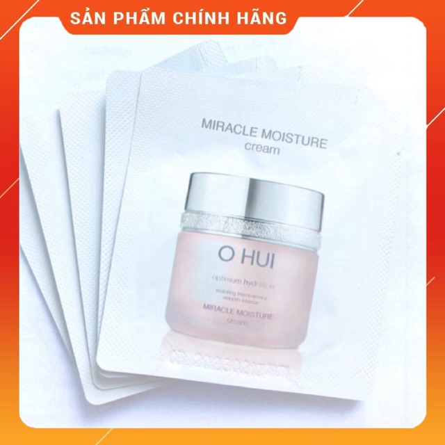 Gói sample kem ohui hồng dưỡng ẩm chuyên sâu làm da trắng hồng và chống lão hóa OHUI Miracle Moisture Cream 1ml