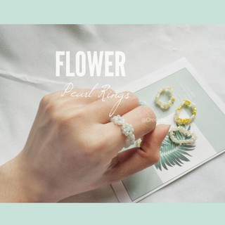 [Ảnh thật ] Nhẫn cườm daisy hoa cúc