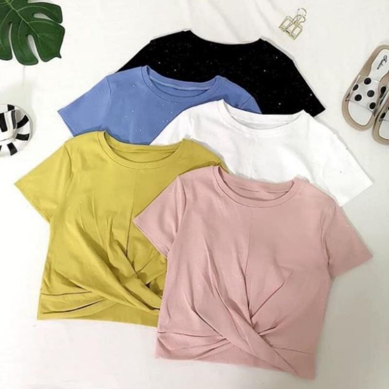 Áo Croptop xoắn eo