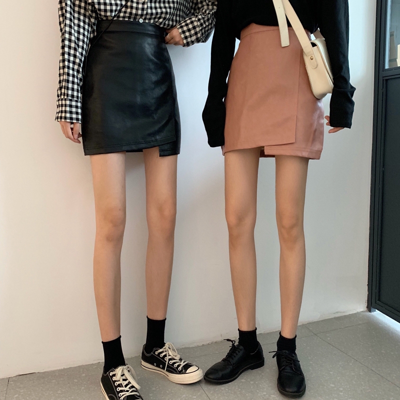 Chân Váy Da Pu Lưng Cao Dáng Chữ A Phong Cách Hàn Quốc | BigBuy360 - bigbuy360.vn