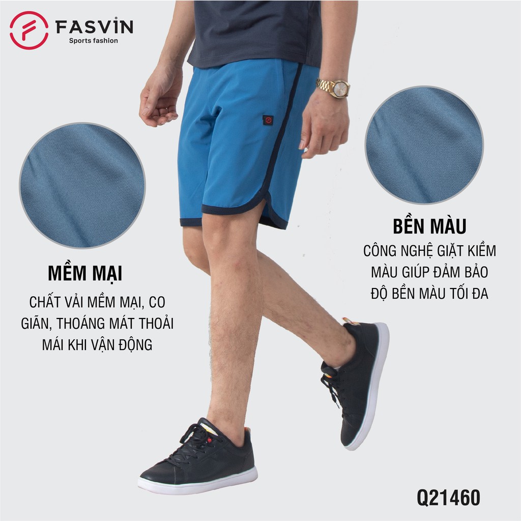 Quần short nam thể thao Fasvin Q21461.SG vải dù gió mềm mại co giãn phù hợp cho các hoạt động thể thao