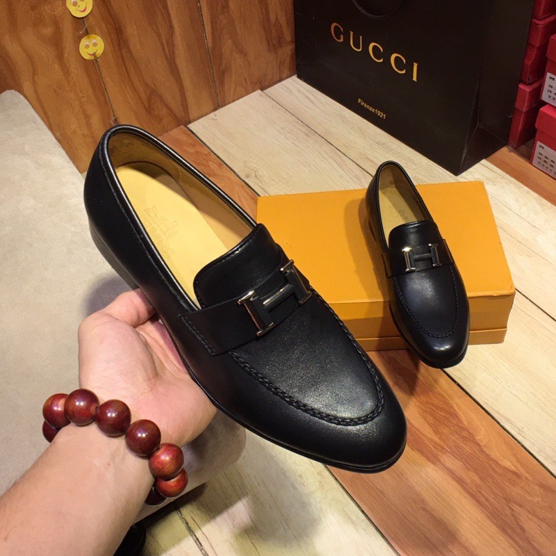 Giày tây cho nam Hermes HM da thật thiết kế sang trọng lịch lãm