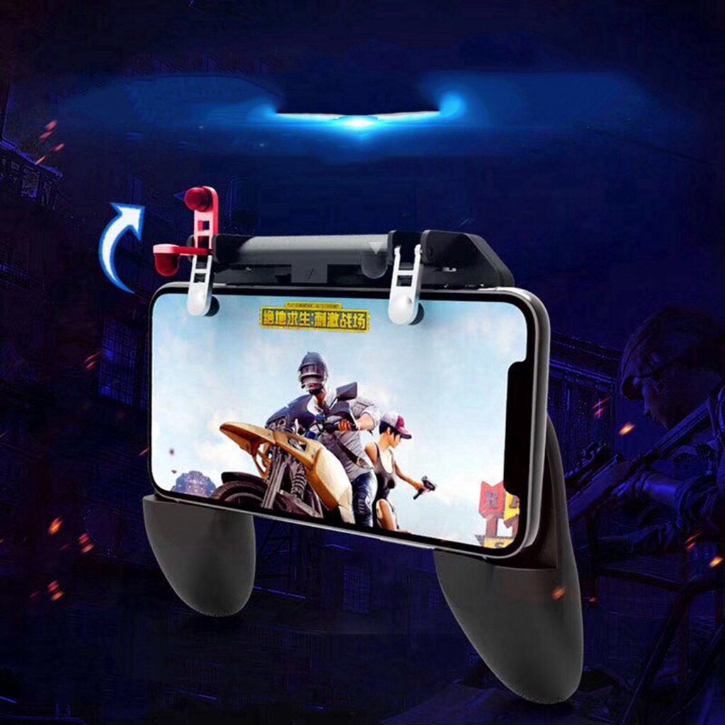 2 in 1 PUBG Mobile Game Controller Joypad Gamepad Joystick Triggers L1 R1 Shoot Aim Button W10 for iPhone