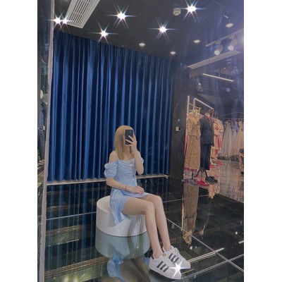 (R440) đầm ulzzang xanh Hàn tươi sáng ngọt ngào S M (kèm ảnh khách) | BigBuy360 - bigbuy360.vn