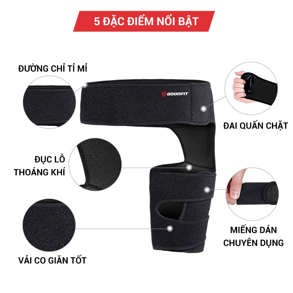 Đai bảo vệ đùi, khớp háng, khung chậu hỗ trợ chấn thương GoodFit GF501T