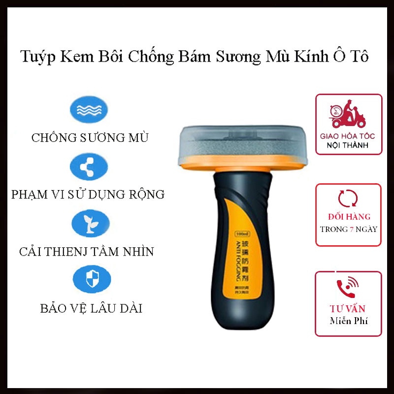 Tuýp Kem Bôi Chống Bám Sương Mù Kính Ô Tô TrueFul 100ml VERSION 2 - CarZone