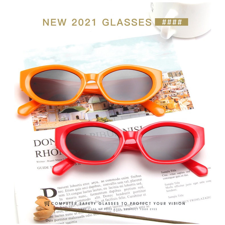 Kính mát Samjune mắt mèo màu sắc ngọt ngào thời trang cho nữ