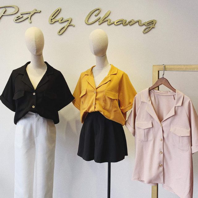 Áo somi túi hộp petbychang