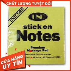 Giấy note vàng 3x2 UNC 4,9cmx7,6cm - GIẤY NOTE - NOTE