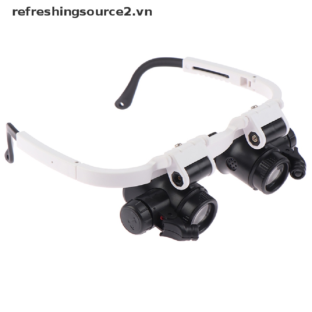Kính lúp đeo đầu độ phóng đại 8X 15X 23X có đèn LED dùng làm trang sức/ sửa đồng hồ chuyên dụng