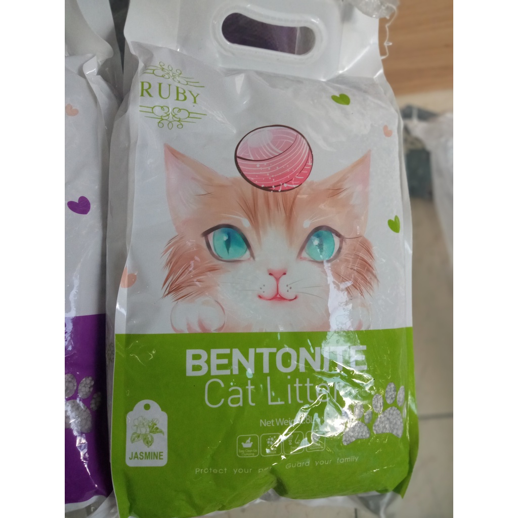 [8L=4kg] Cát đất sét Nhật Ruby - Cát Bentonite cho mèo