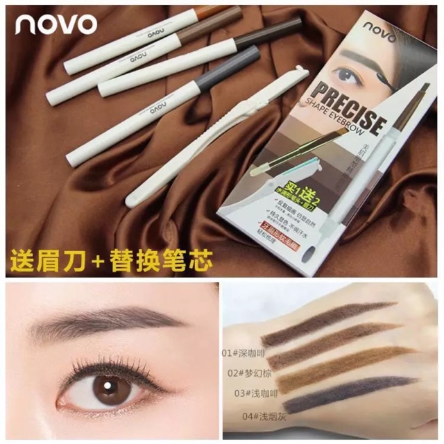 Chì mày ngang 2 đầu NOVO PRECISE shape eyebrow