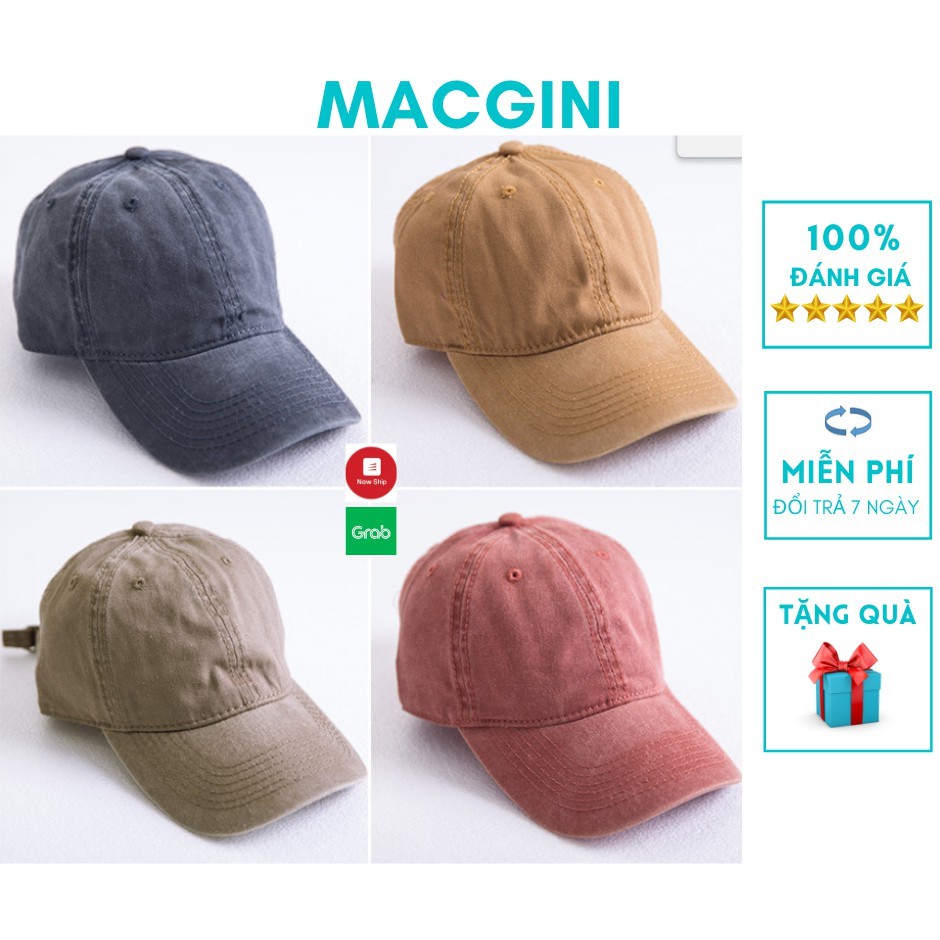 Mũ lưỡi trai nam nữ MACGINI DANBUI unisex COTTON MỀM cao cấp thấm hút mồ hôi, nhẹ thoáng khí kiểu dáng basic Hàn Quốc