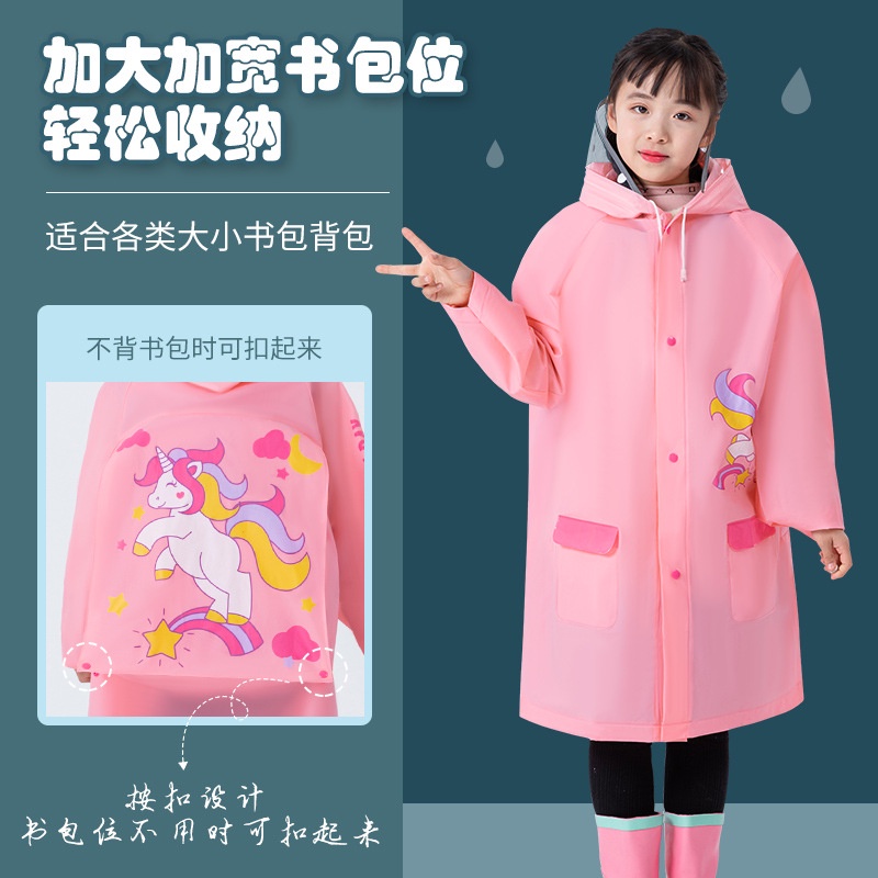 Áo mưa trẻ em có cặp đi học mẫu giáo học sinh tiểu học áo mưa trẻ em áo mưa trẻ em bé trai áo mưa bé gái áo mưa hoạt hình áo mưa dễ thương
