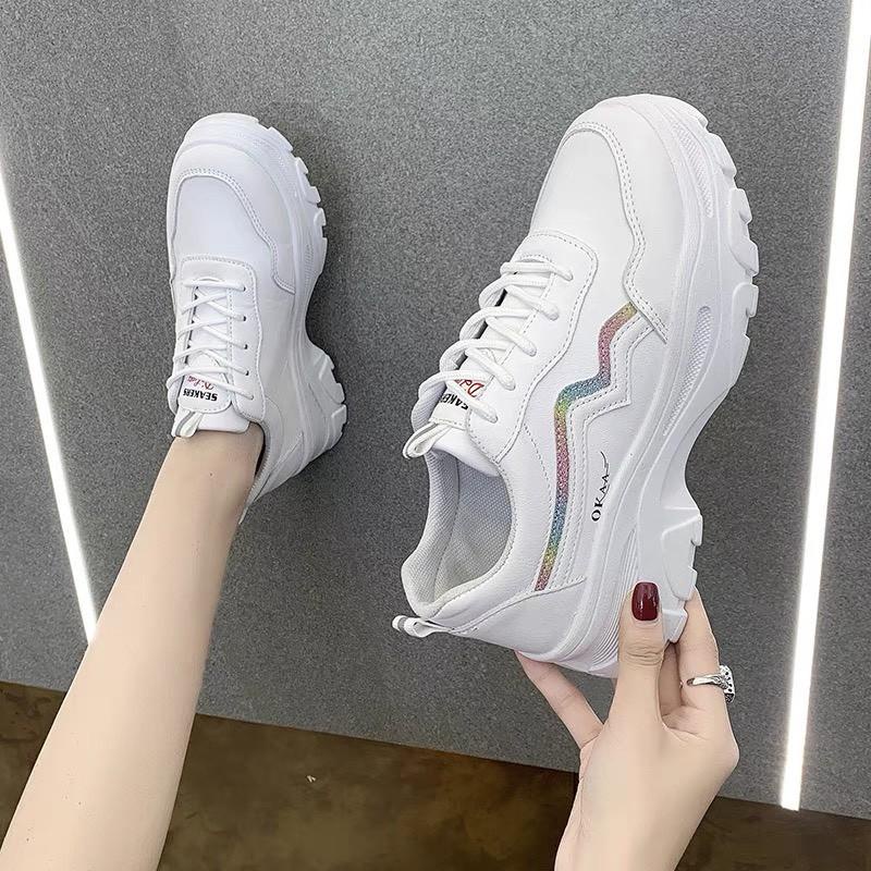 GIÀY Thể thao nữ KO độn đế 6cm chất liệu cao cấp siêu đẹp mẫu mới,sneaker nữ Hot trend, đi học