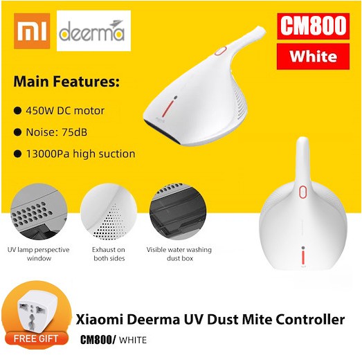 Hàng Sẵn_Máy hút bụi_ Máy hút bụi cầm tay CM800 PLUS _ Diệt khuẩn bằng tia UV _ Lực hút 13K PA _ Bản nâng cấp