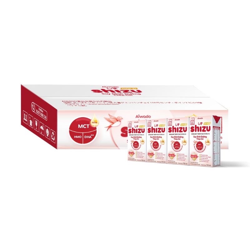Thùng 48 hộp sữa bột pha sẵn shizu suy dinh dưỡng 110ml/hôp