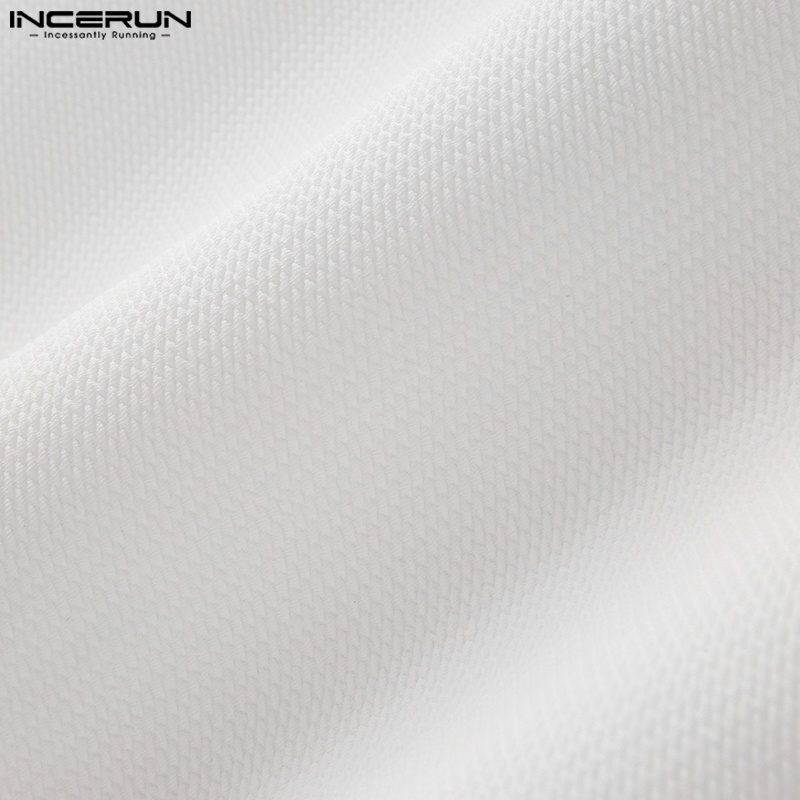 Áo thun baggy INCERUN tay ngắn cổ tròn phong cách cơ bản dành cho nam