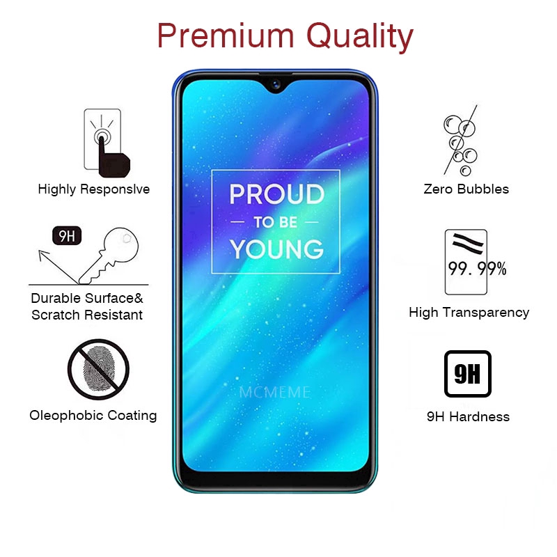 Kính cường lực bảo vệ màn hình điện thoại OPPO Realme C21y C20 C25 C17 C11 C15 C12 7 6 X2 5 3 Pro 7i 5i 5s 2 Q C1 C2 C3 C3i X XT 2020 2019