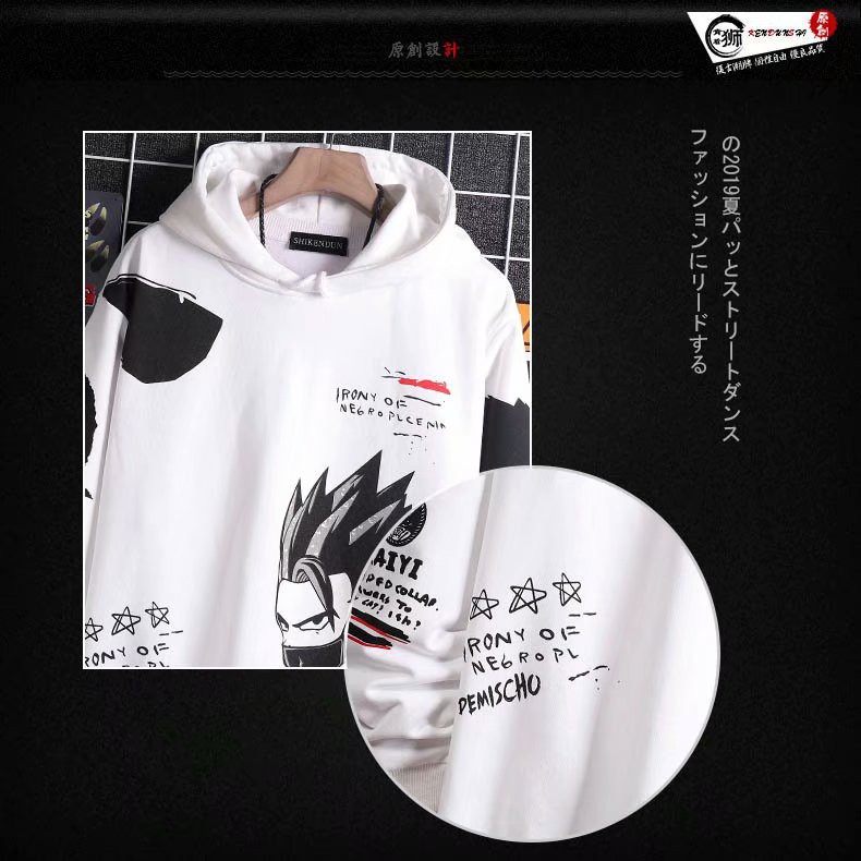 Áo hoodie tay dài in họa tiết hoạt hình phong cách đường phố size m-3xl | BigBuy360 - bigbuy360.vn