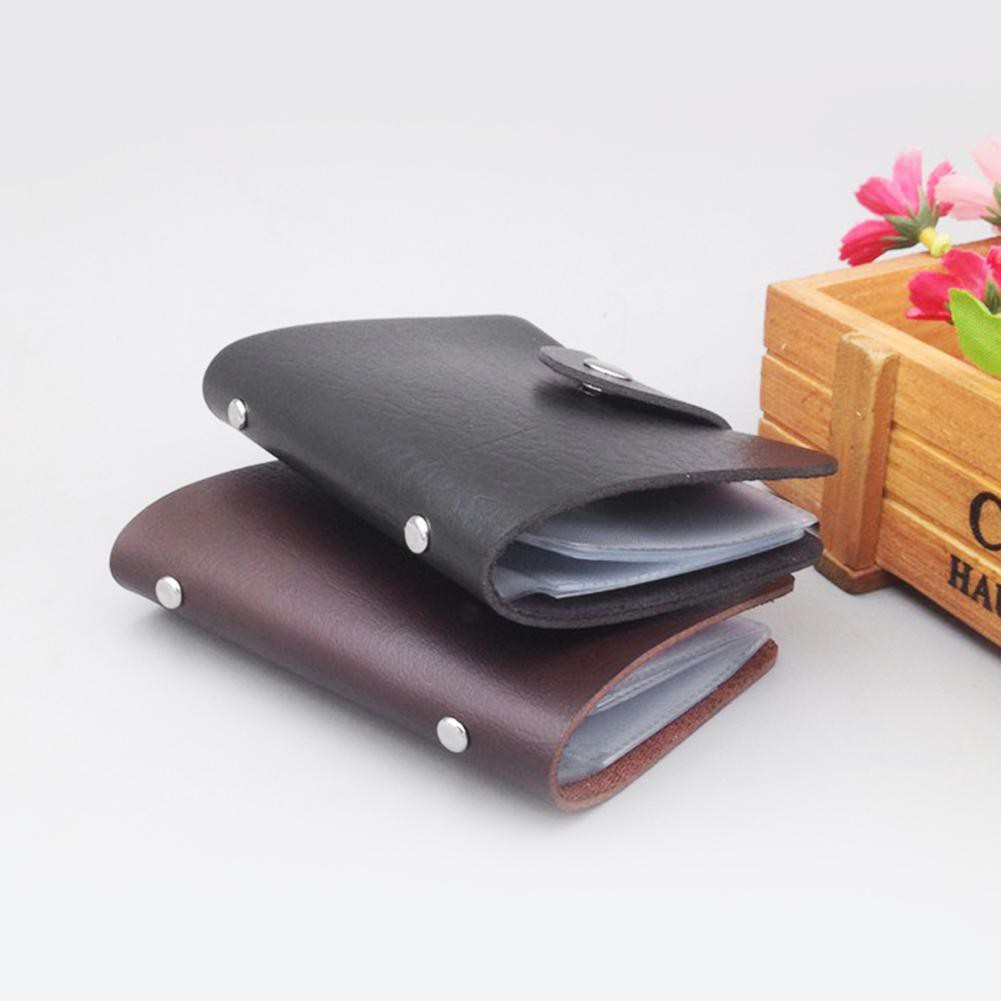 Bóp đựng thẻ màu trơn 24 ngăn tiện dụng cho nam và nữ