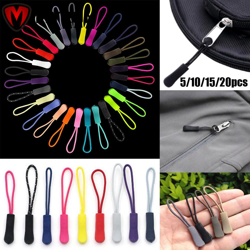 MYRONGOODS 5/10/15/20pcs Zipper Pull Puller End Fit Rope Tag Fixer Suitcase Tent Backpack Bags Clip Buckle