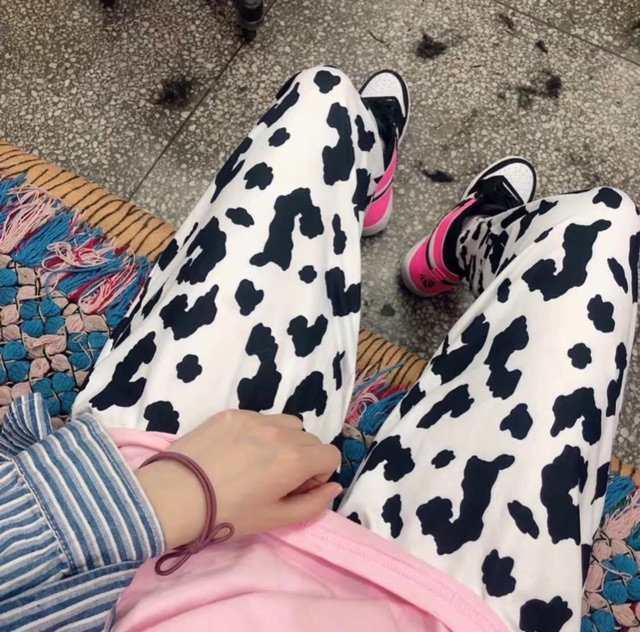 Quần Cartoon Bò Sữa/Cartoon Pant Unisex Kèm Ảnh Thật