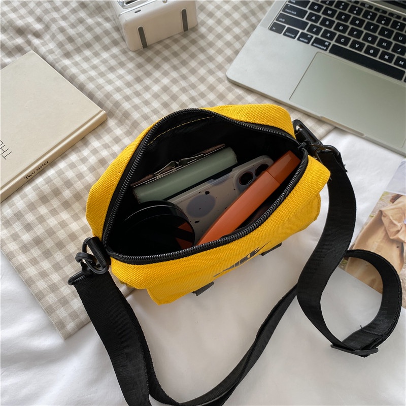 Túi Thể Thao Nikee Phụ Nữ Túi Vải Sling Cặp đôi Thông Thường Lưu Trữ Di động Vai đeo Chéo Túi Vuông