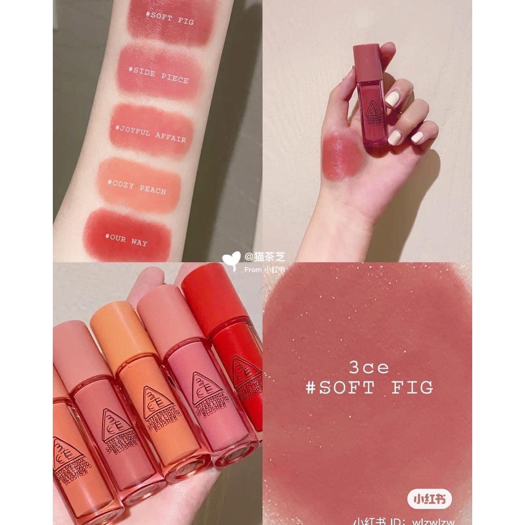 Má Hồng Dạng Kem Bền Màu, Lâu Trôi 3CE Sheer Liquid Blusher 3g