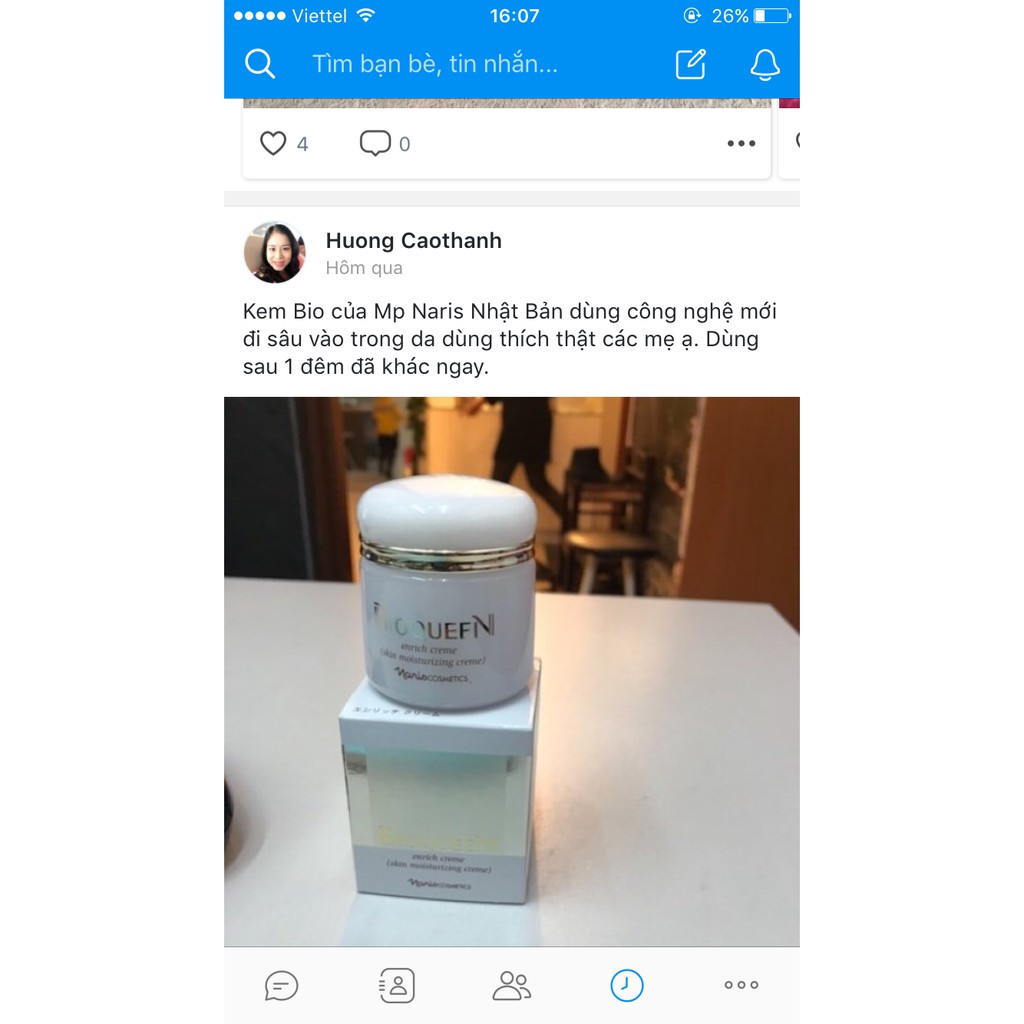Kem Dưỡng tái tạo Da Naris Bioqueen Enrich Creme skin moisturizing creme 25g - Mỹ Phẩm Naris Japan Nhật Bản