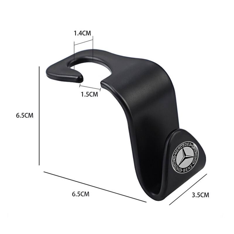 Set 4 Móc Treo Đồ Gắn Lưng Ghế Ngồi Xe Hơi Mercedes Benz W204 W205 W210 W178 CLA CLK GLK A B C E G Class