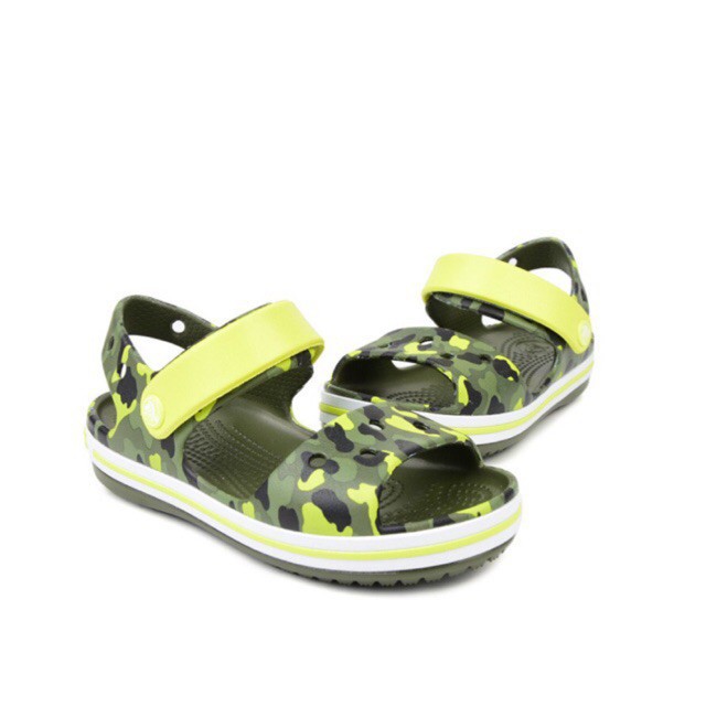 Sandal Trẻ Em - Dép Quai Hậu Cho Bé Cross Band Màu Camo Vàng - Tặng 10 Sticker Hình Gắn - Hàng nhập khẩu