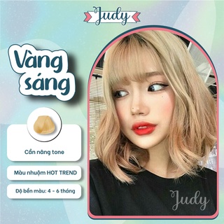 Thuốc nhuộm tóc màu Vàng sáng + tặng kèm oxy trợ nhuộm |Judyhairs tự nhuộm tóc tại nhà dễ dàng