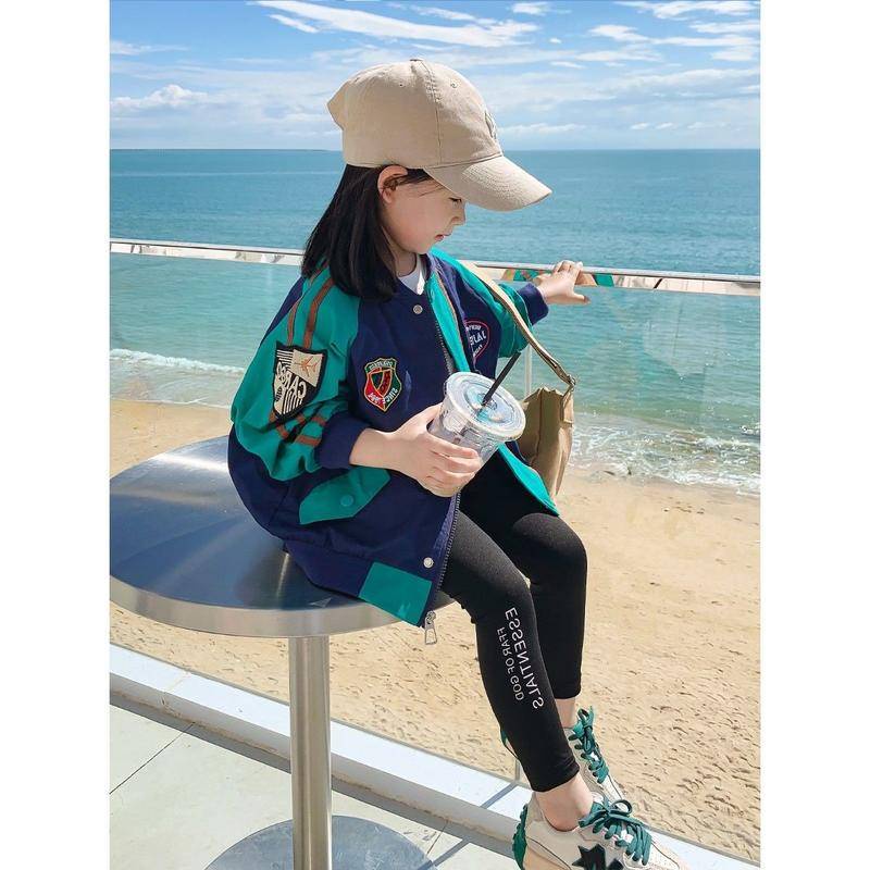 Hàng Mới Về Mới Áo Khoác Bóng Chày Bằng Cotton Nguyên Chất Chống Gió Dễ Phối Đồ Cho Bé Gái