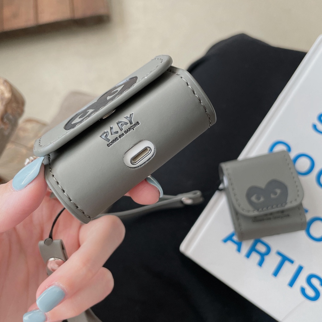 Vỏ Bảo Vệ Hộp Sạc Tai Nghe AirPods3 ADER Clein 2021 Bằng Da Màu Xanh Dương Thời Trang Ốp