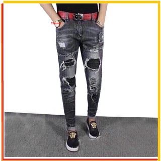 Quần jean nam rách cao cấp hàng jeans co giãn