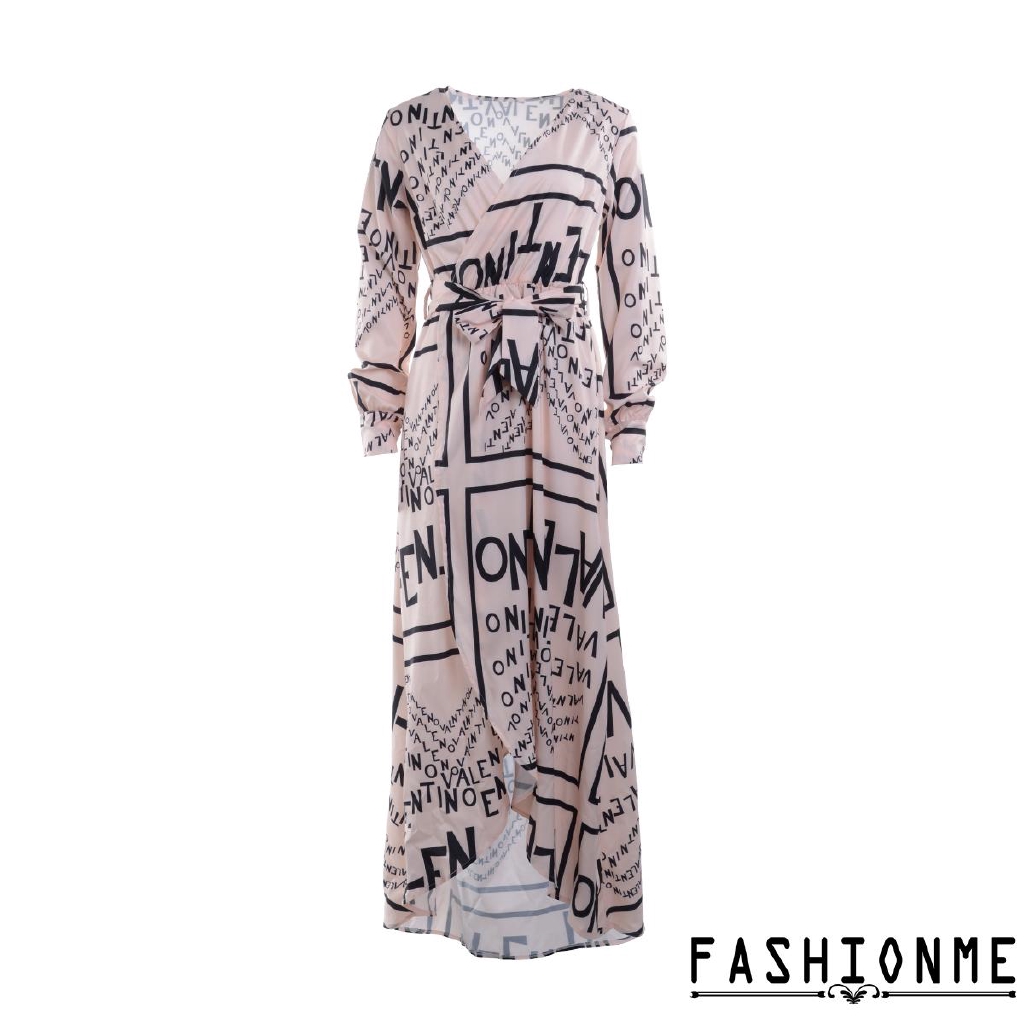 Đầm Maxi tay dài cổ chữ V phong cách Boho | BigBuy360 - bigbuy360.vn