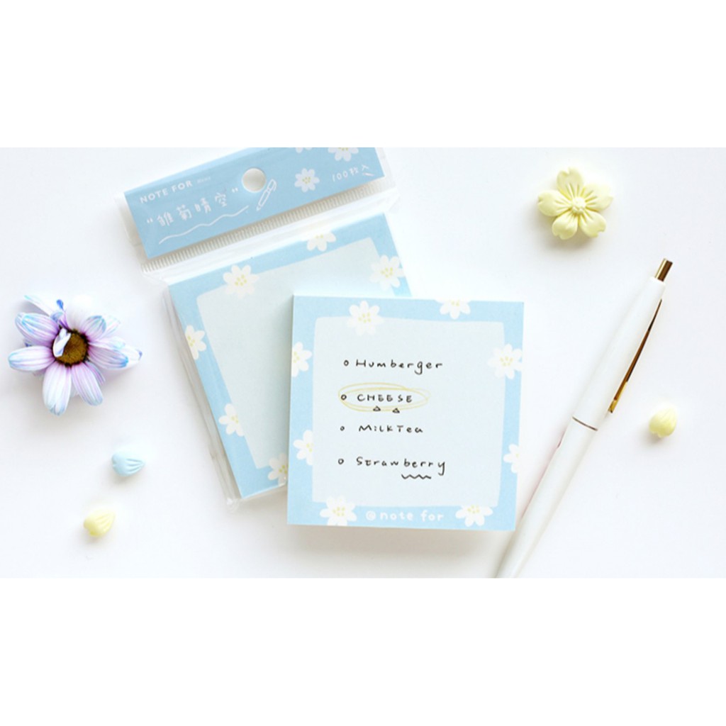 Bộ 100 tấm giấy ghi chú Notefor Milk salt girl | BNM117
