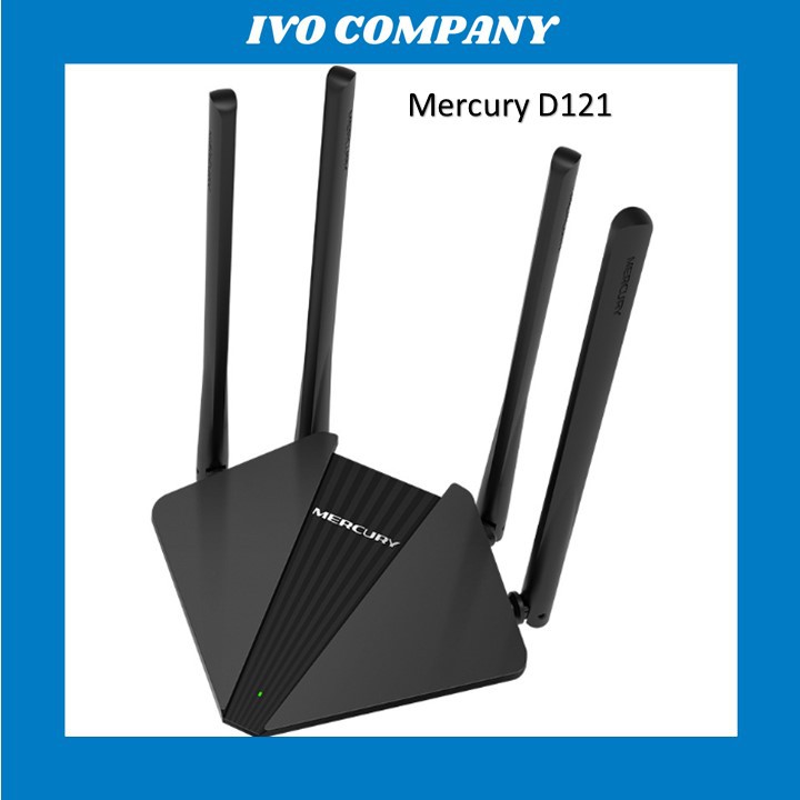 [Mã 154ELSALE2 giảm 7% đơn 300K] Router Phát Sóng WIFI Chuẩn AC 100Mbps Mercury D121