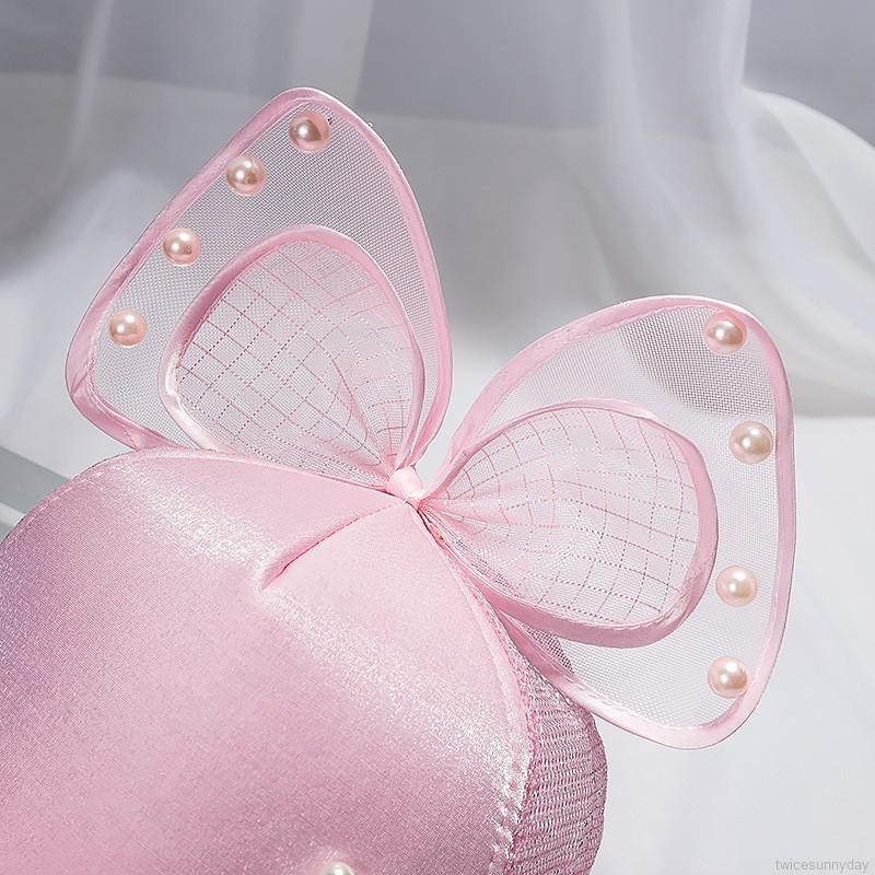 Nón lưỡi trai đính ngọc trai dành cho bé gái