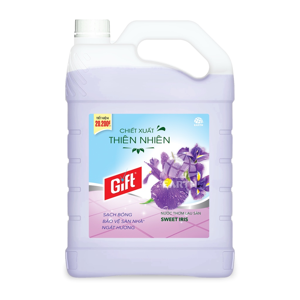 Nước lau sàn Gift Tinh chất Thiên Nhiên can 3,8kg SIÊU TIẾT KIỆM