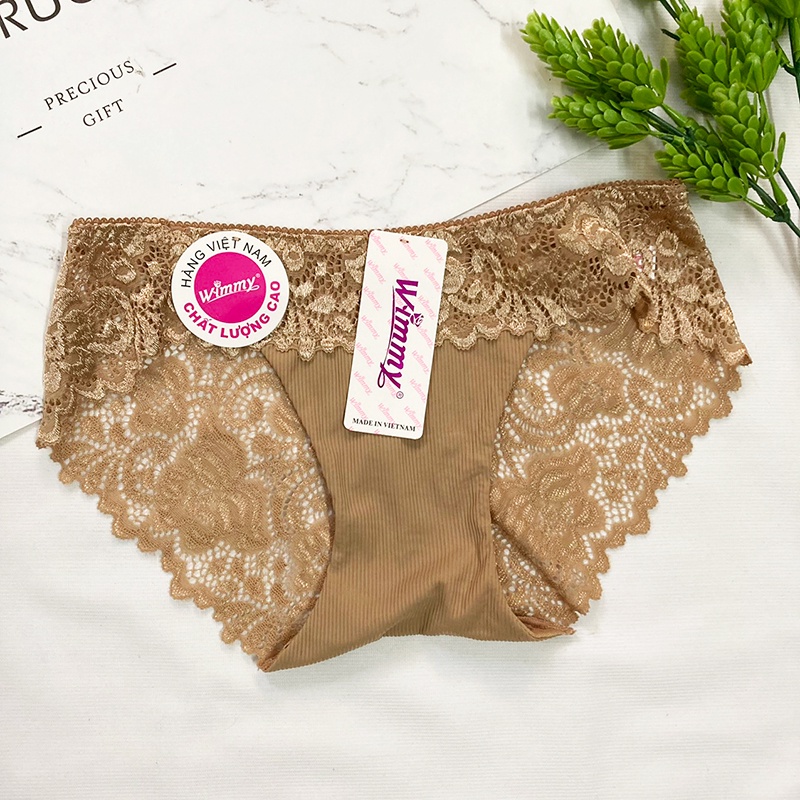 Quần lót nữ trước phối ren và sau mềm mịn - QL111