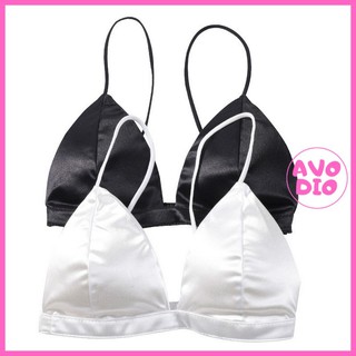 Áo bra satin bóng trơn dây mảnh cao cấp al012