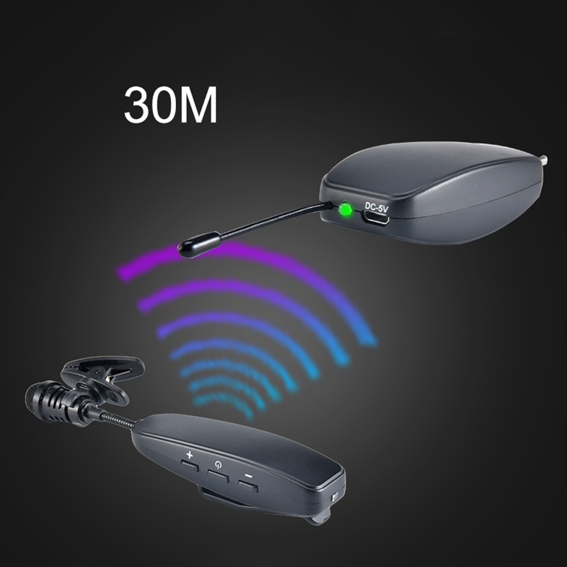 Micro Cài Áo Không Dây UHF Phạm Vi 30M Dùng Ghi Âm / Ghi Âm / Video