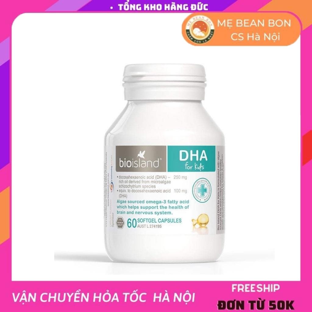 Bioisland DHA For Kids bổ sung DHA cho trẻ người lớn và phụ nữ mang thai 60 viên của úc - mẹ bean bon