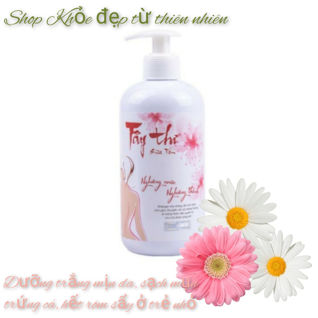 Sữa tắm Tây Thi chai 480ml, dưỡng trắng, ngừa mụn, chống rôm sảy, mẩn ngứa_Sao Thái Dương