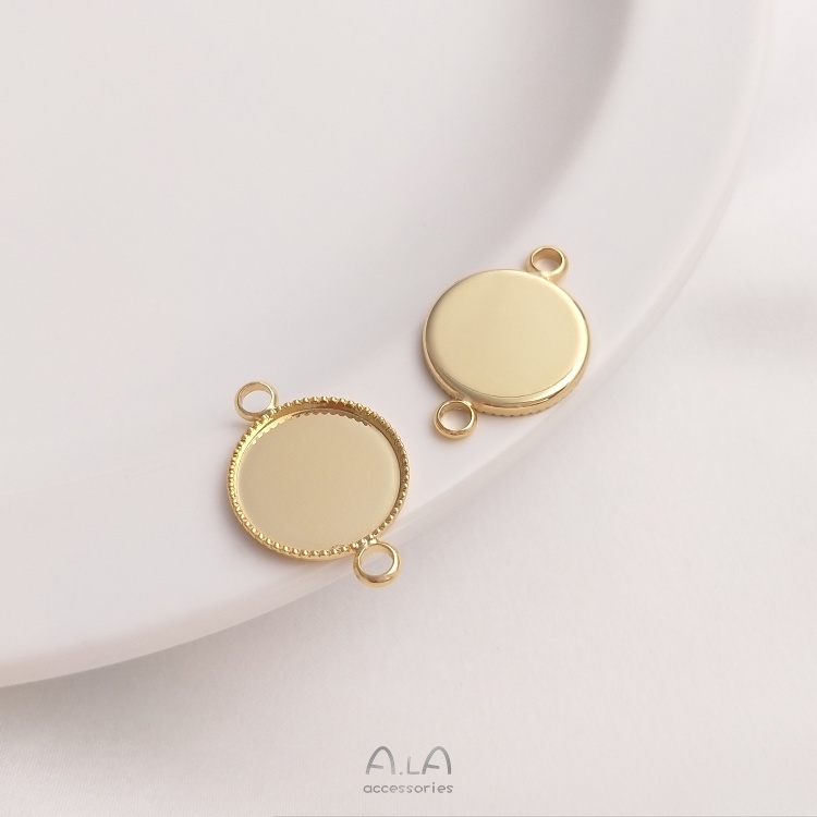 💖Trang sức DIY phụ kiện💖Khay Đựng Bảo Quản Màu Sắc 14K Hình Tròn/ Oval Dùng Làm Thủ Công DIY